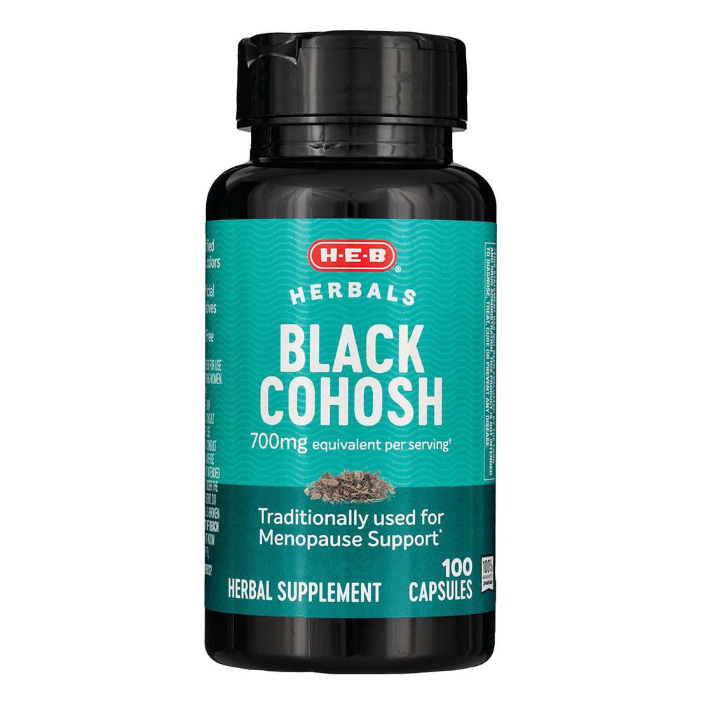 slide 1 of 1, H-E-B Black Cohosh 540mg Capsules, 100 ct