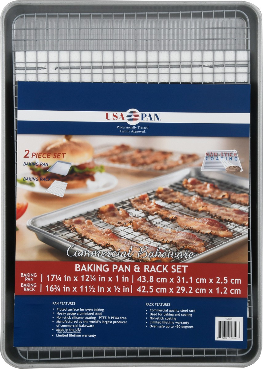 slide 4 of 12, USA Pan Baking Pan & Rack Set 1 ea, 1 ea