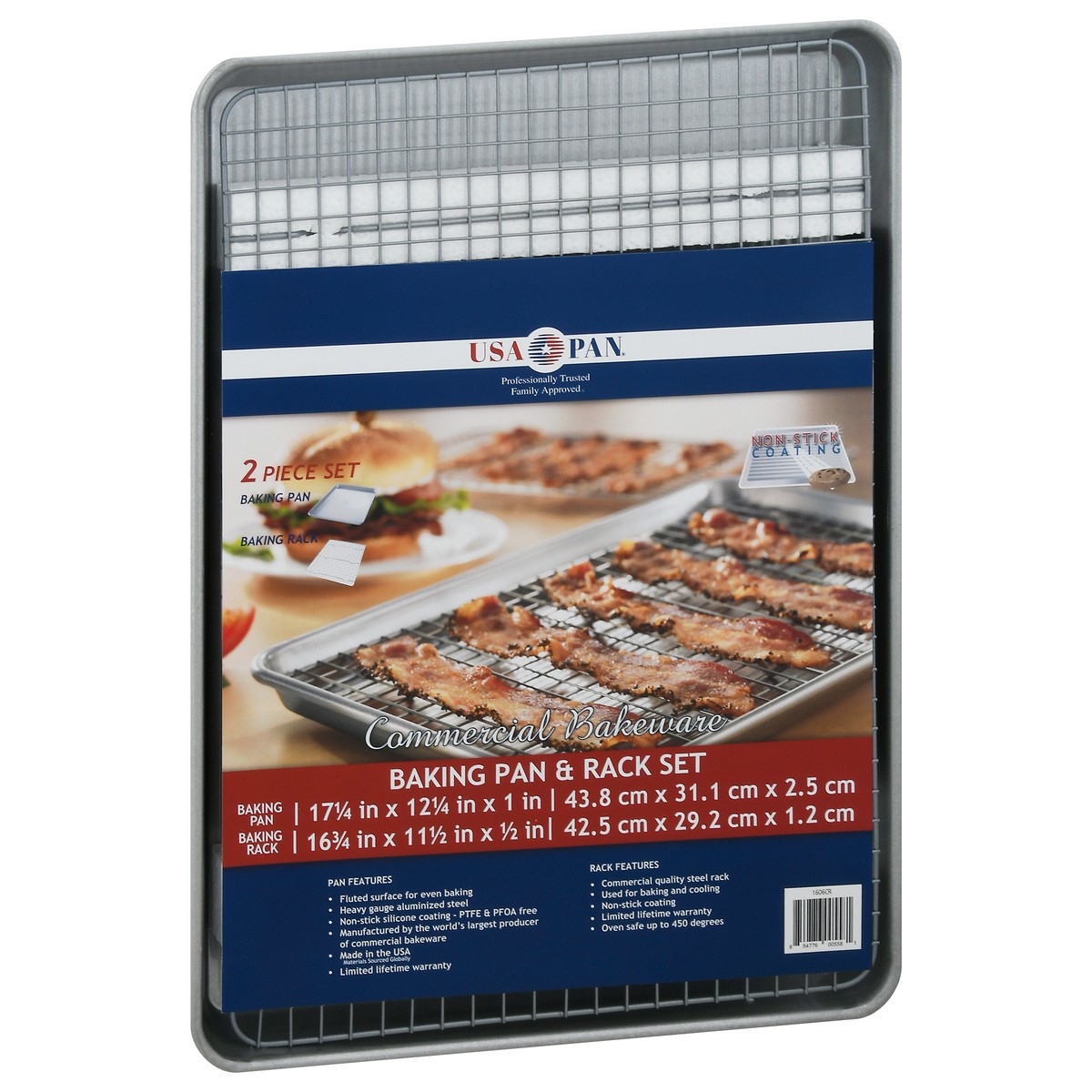 slide 7 of 12, USA Pan Baking Pan & Rack Set 1 ea, 1 ea