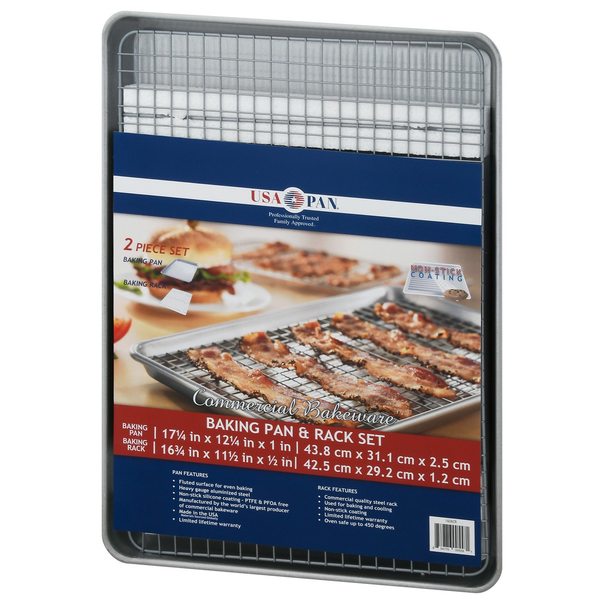 slide 8 of 12, USA Pan Baking Pan & Rack Set 1 ea, 1 ea