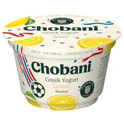 Chobani Reduced Fat Blended Greek Lemon Yogurt 5.3 oz
