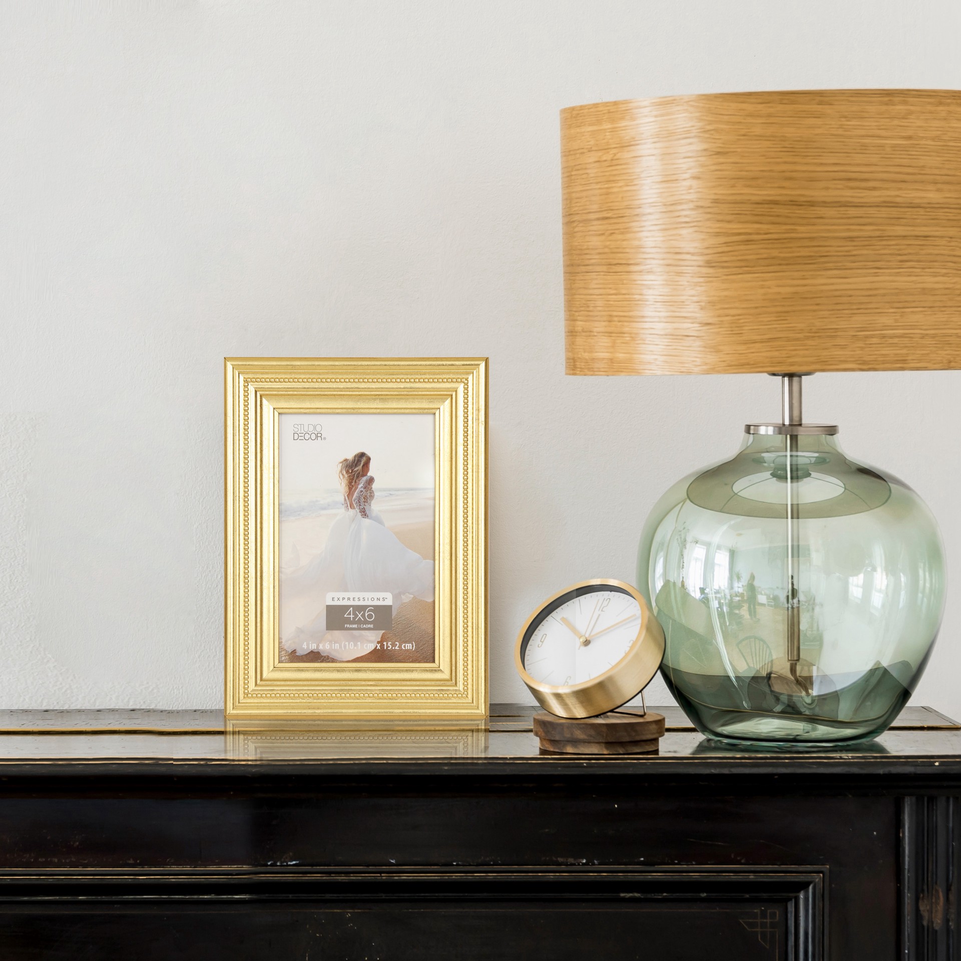 slide 4 of 4, Expressions Metallic Gold Beaded Frame By Studio Decor, 4 in x 6 in