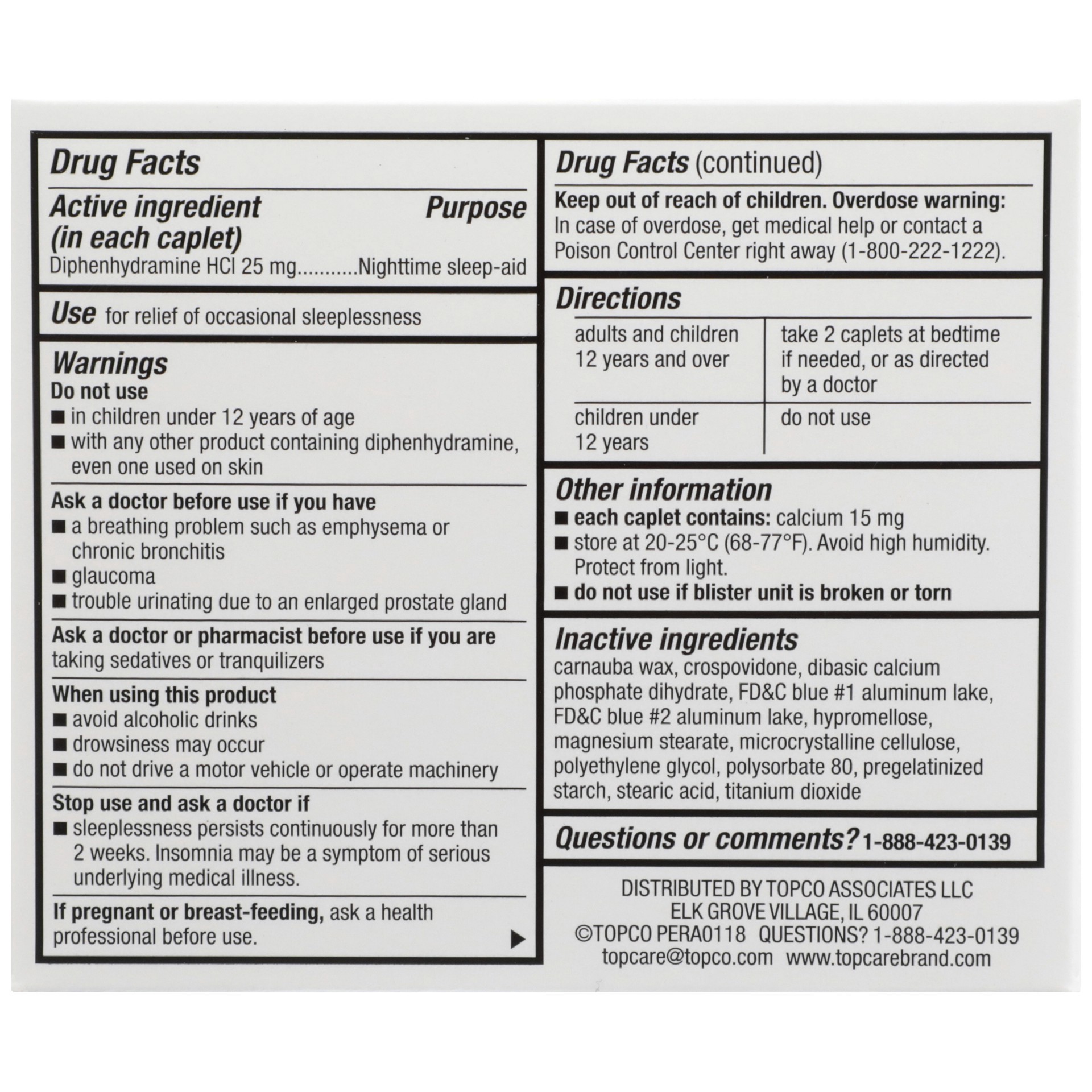 slide 4 of 6, TopCare Nighttime Sleep Aid Caplets, 24 ct