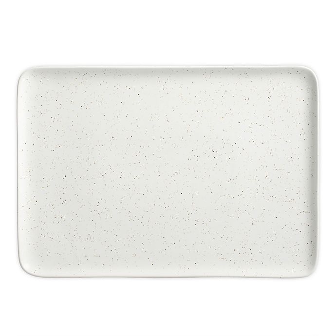 slide 1 of 3, Artisanal Kitchen Supply Soto Rectangular Platter - Cloud, 14 in