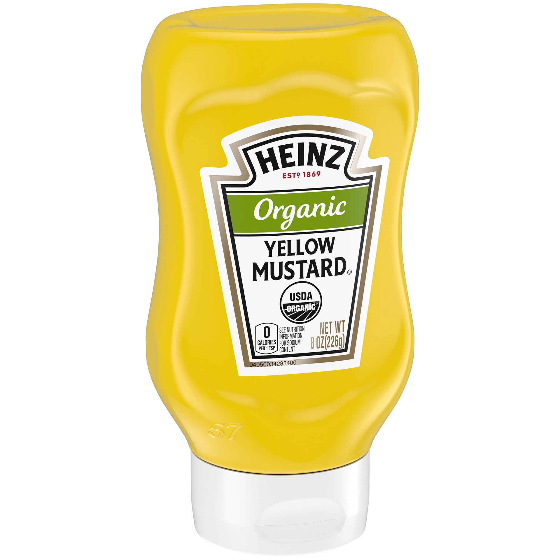 slide 3 of 6, Heinz Organic Yellow Mustard Bottle, 8 oz