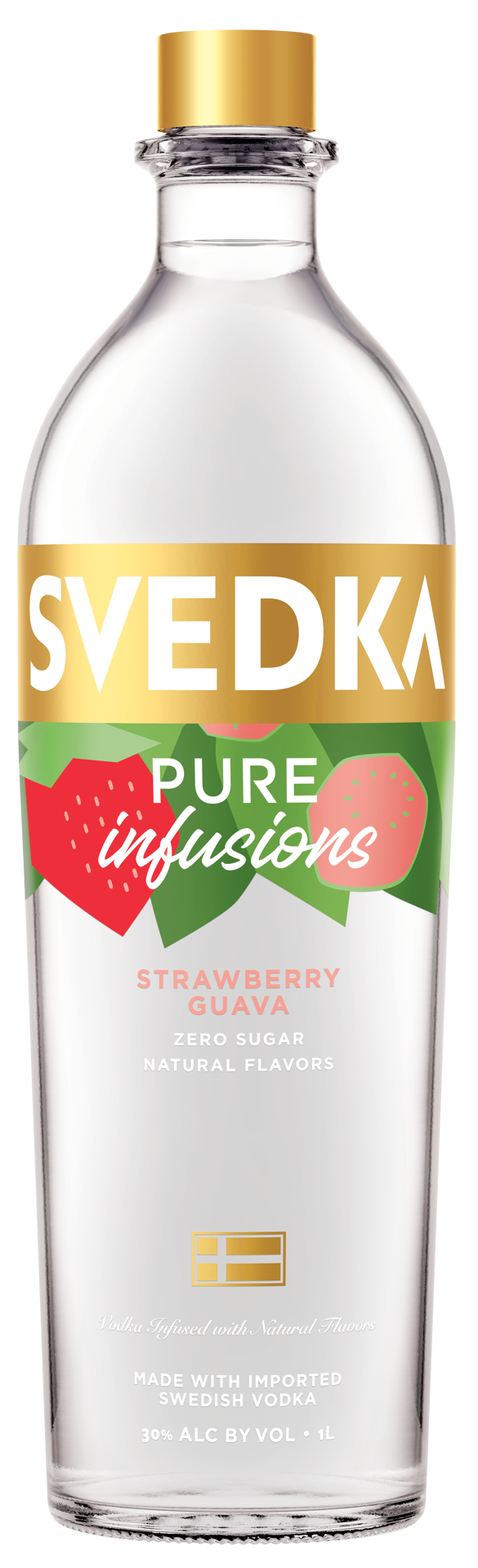 slide 1 of 1, SVEDKA Pure Infusions Strawberry Guava Flavored Vodka, 1 L Bottle, 60 Proof, 33.81 fl oz