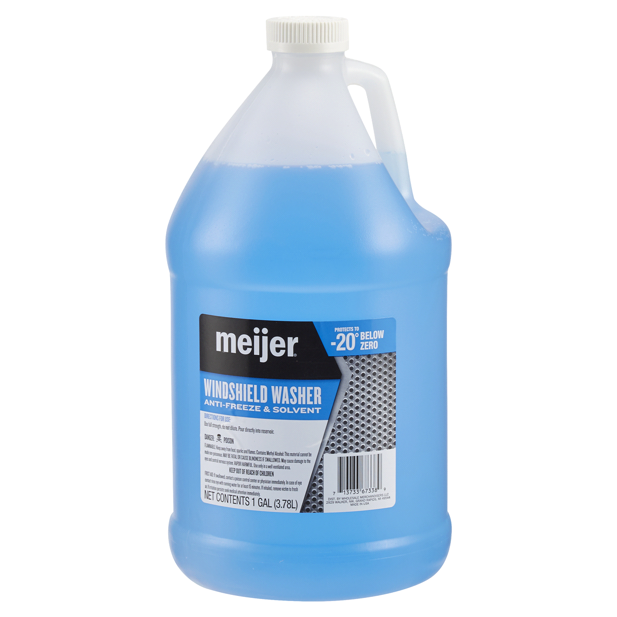 slide 1 of 1, Meijer Blue Windshield Washer Anit-Freeze & Solvent, 1 gal