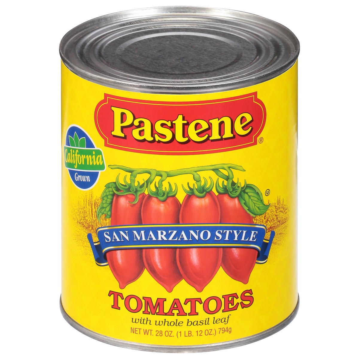 slide 1 of 11, Pastene San Marzano Style Tomatoes with Whole Basil Leaf 28 oz, 28 oz