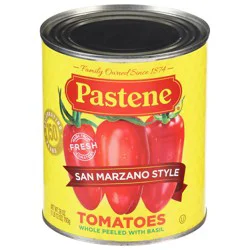 Pastene San Marzano Style Tomatoes with Whole Basil Leaf 28 oz