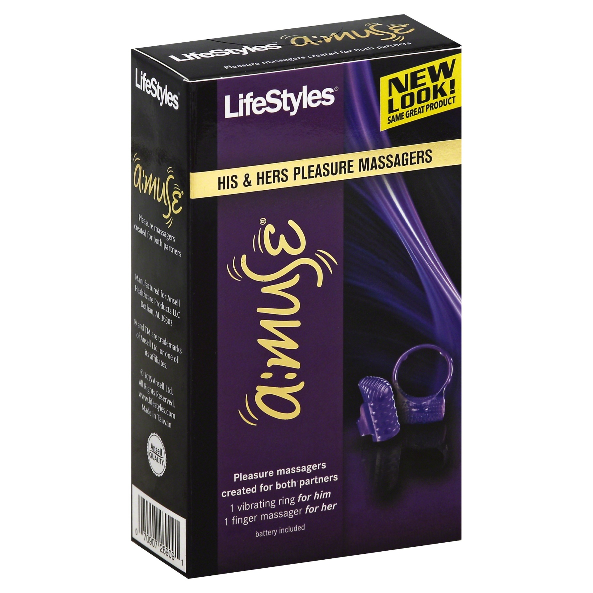 slide 1 of 5, LifeStyles A:Muse His & Hers Massagers, 2 ct