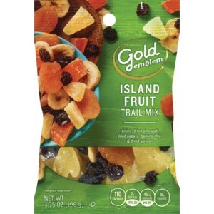 slide 1 of 1, Gold Emblem Trail Mix Island Fruit, 3.75 oz