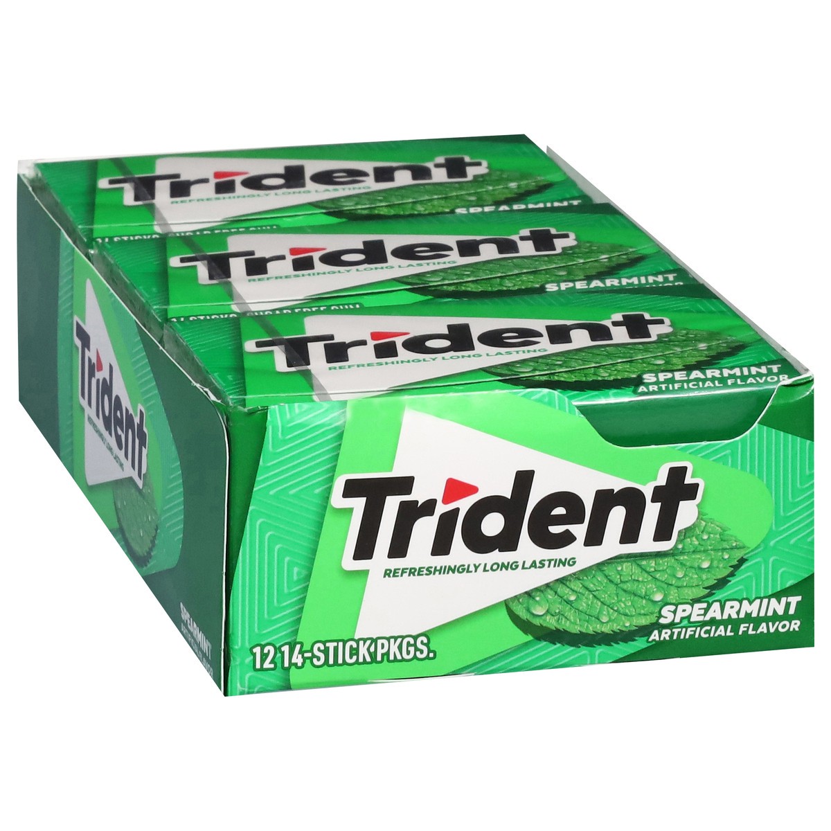 slide 2 of 4, Trident Value Pack Spearmint Gum, 12 ct