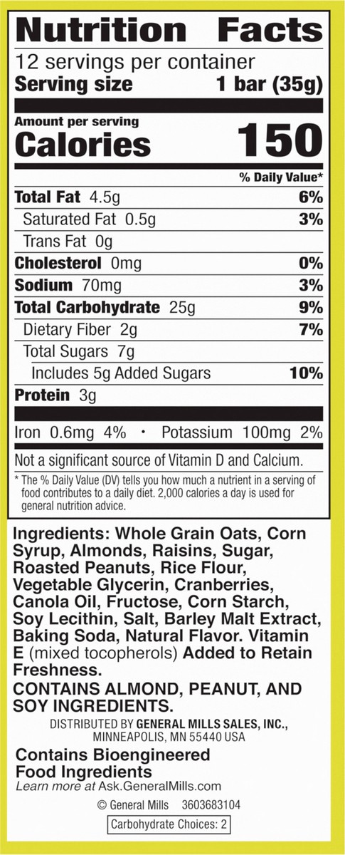 slide 10 of 13, Nature Valley Chewy Fruit and Nut Granola Bars, Trail Mix Snack Bars, 12 ct, 14.4 OZ, 12 ct