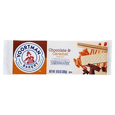 slide 1 of 1, Voortman Bakery Chocolate Caramel Layered Wafers, 10.6 oz