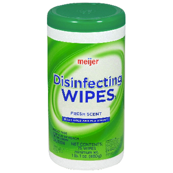 slide 1 of 1, Meijer Disinfecting Wipes Fresh, 75 ct