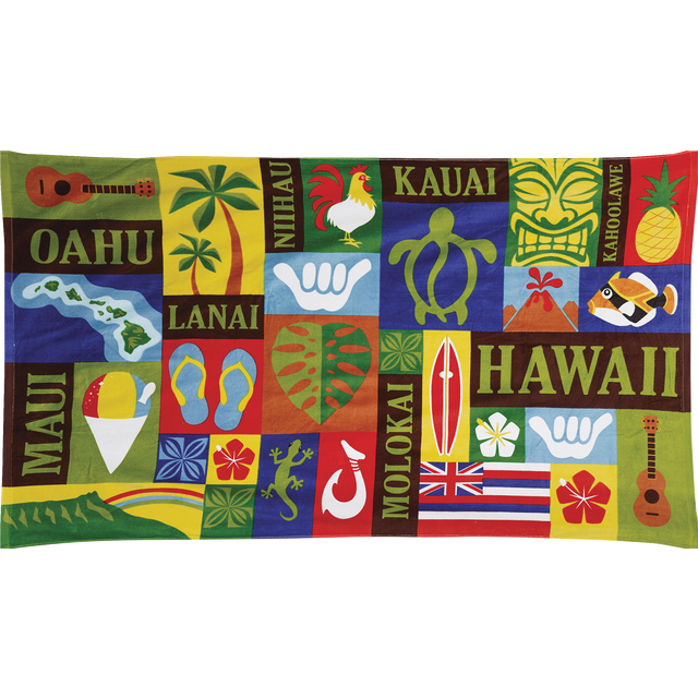 slide 1 of 2, GOTTA BE HAWAIIAN Beach Towel 40X70 Aloha Print, 1 ct