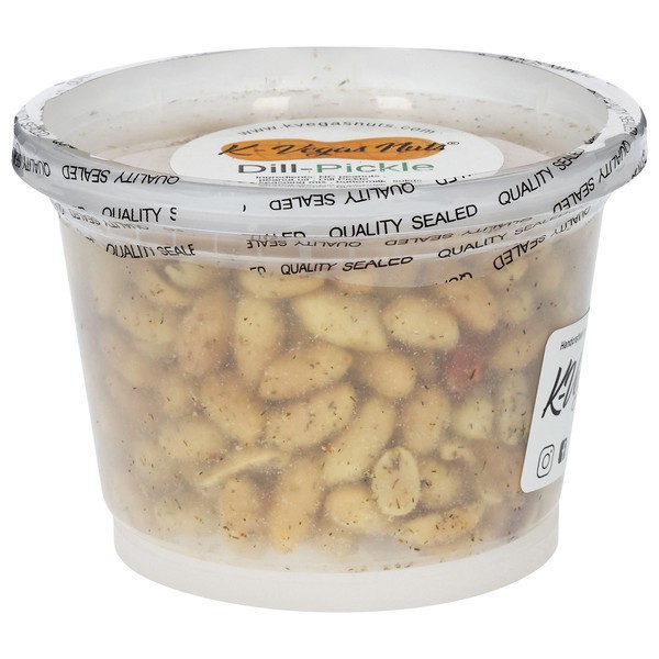 slide 1 of 1, K Vegas Dill-Pickle Nuts Tub, 16 oz