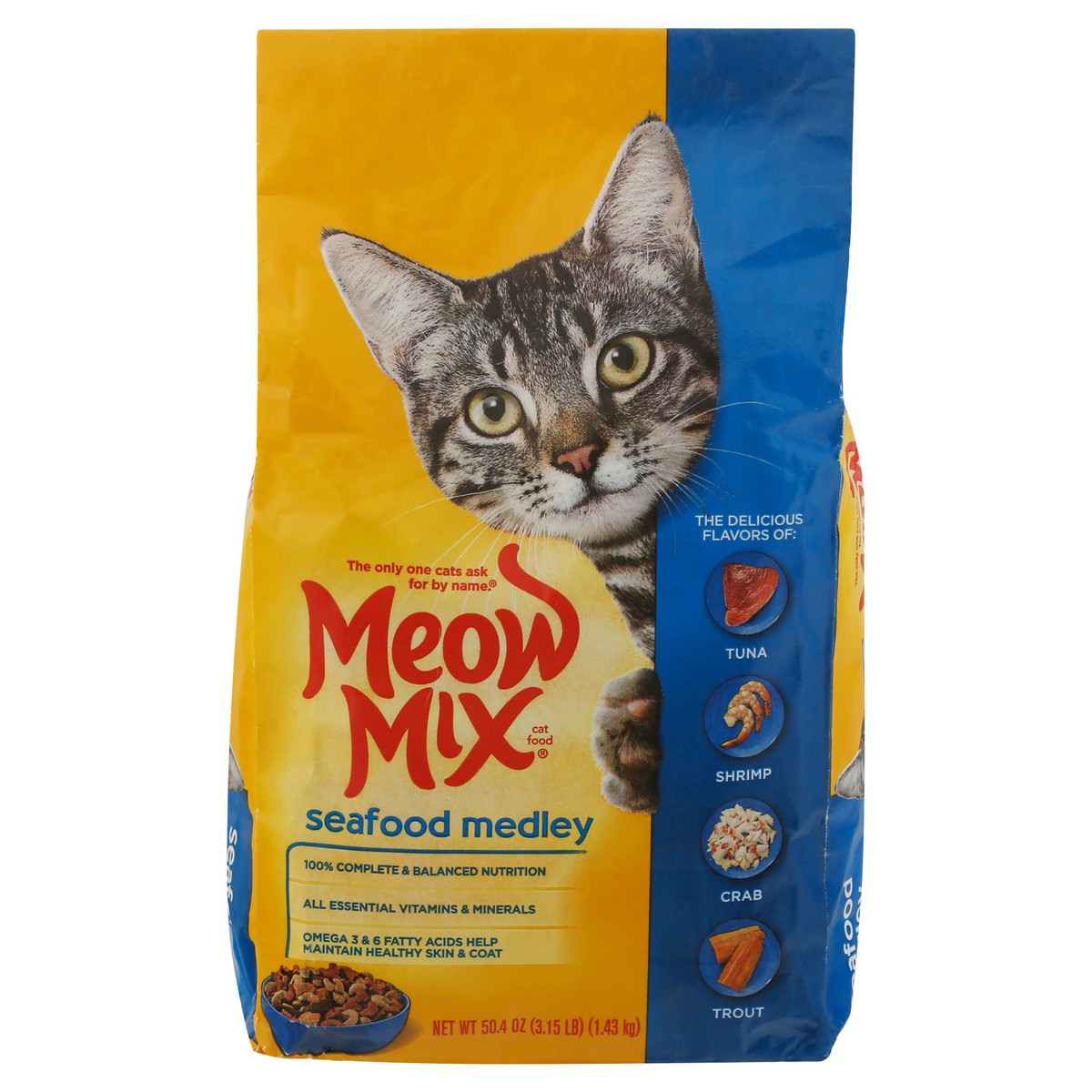 slide 1 of 5, Meow Mix Seafood Medley Cat Food 50.4 oz, 50.4 oz