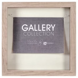 Malden Shadow Box Gray With Ivory Linen Backboard 10 x 10 in