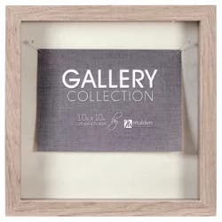 Malden Shadow Box Gray With Ivory Linen Backboard 10 x 10 in