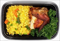 1/4 Rotisserie Chicken With Yellow Rice Hot