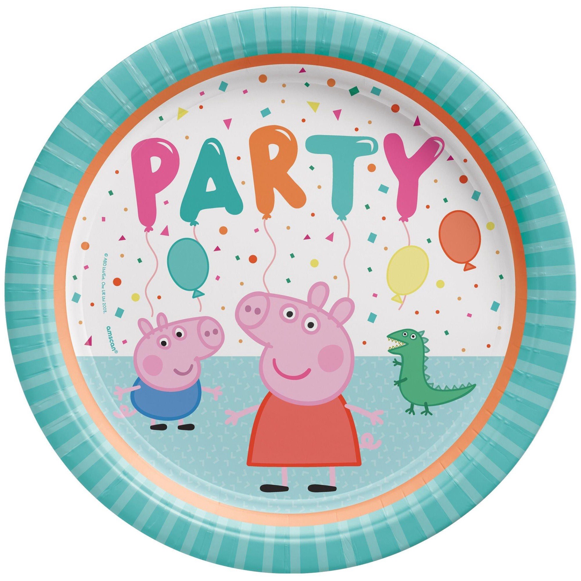 slide 1 of 1, Amscan Peppa Pig Birthday Paper Plates, 9 in