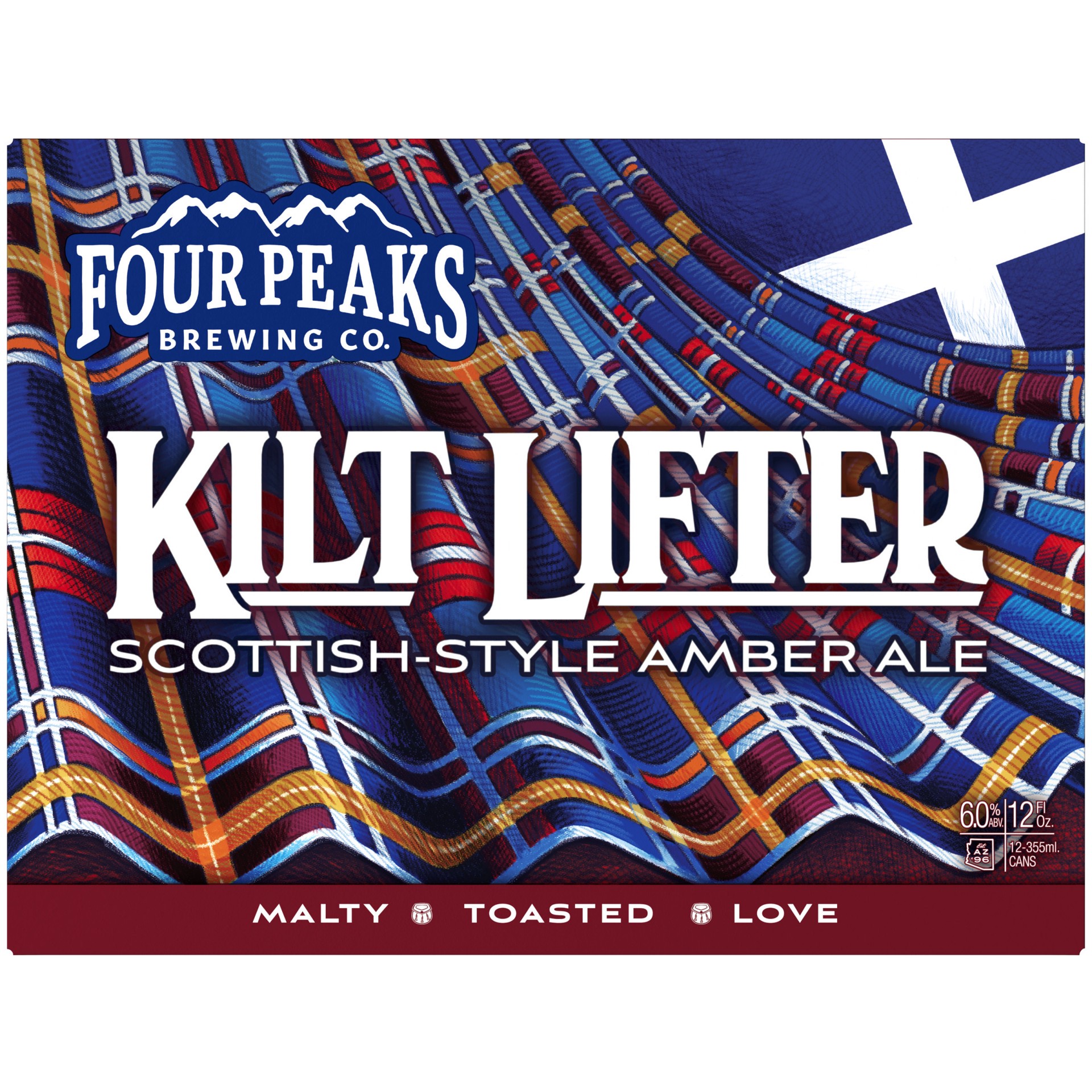 slide 1 of 5, Four Peaks Kilt Lifter Scottish-Style Amber Ale, 12 Pack 12 fl. oz. Cans, 12 ct; 12 oz