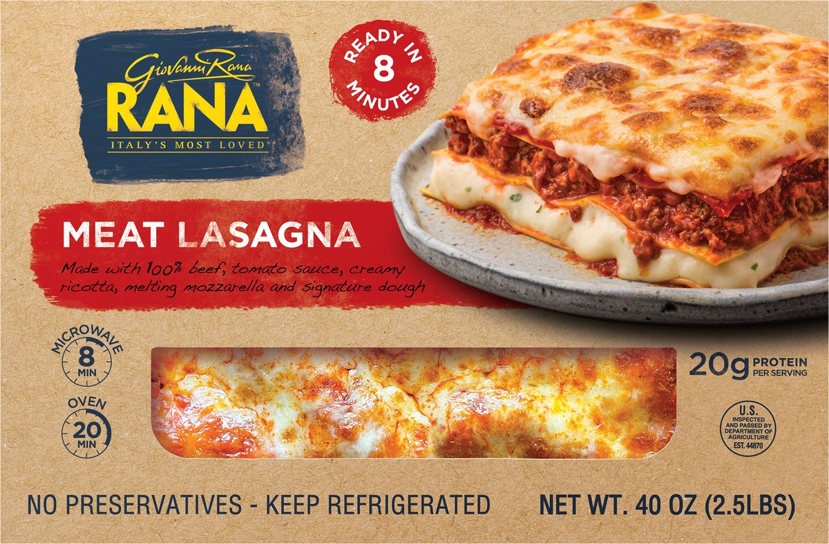 slide 3 of 8, Rana Meat Lasagna, 40 oz