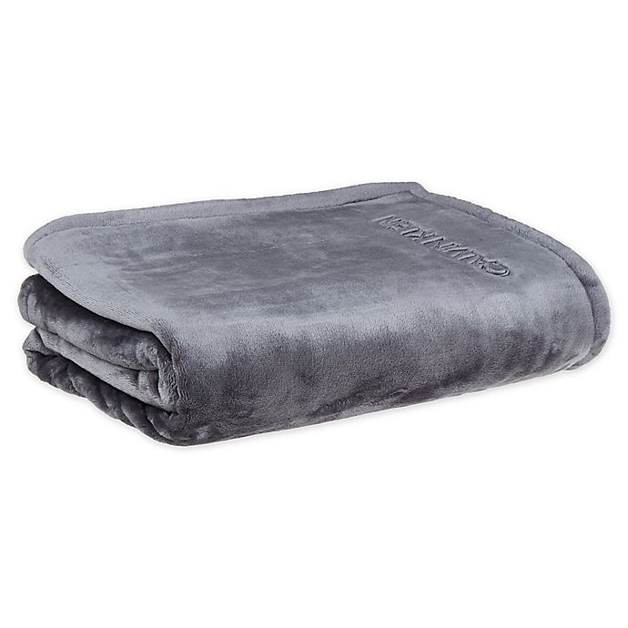 calvin klein michael fleece throw