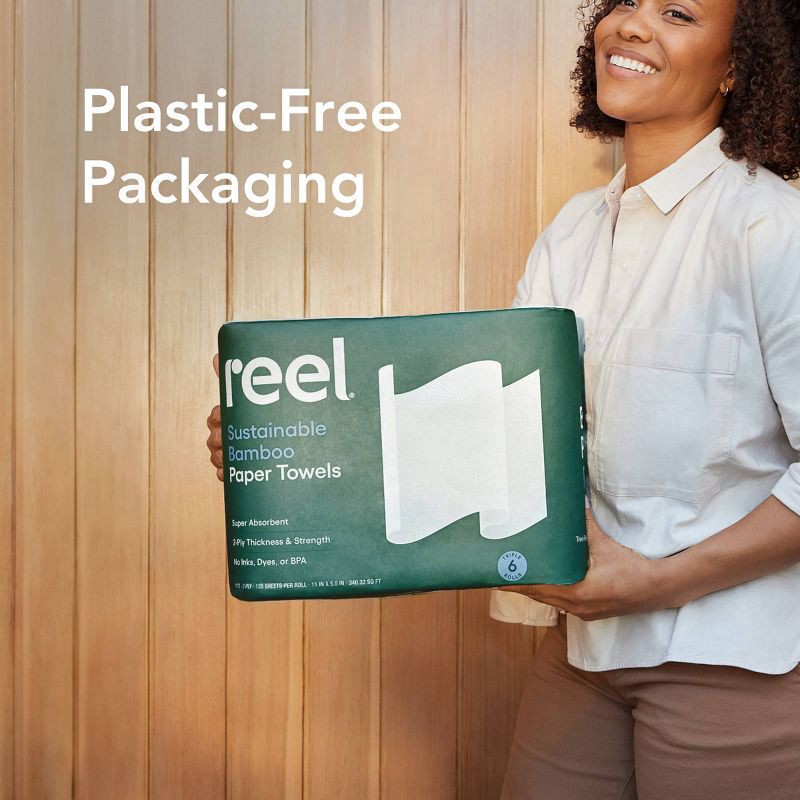 slide 4 of 7, Reel Paper Bamboo Paper Towels - 6pk, 6 ct