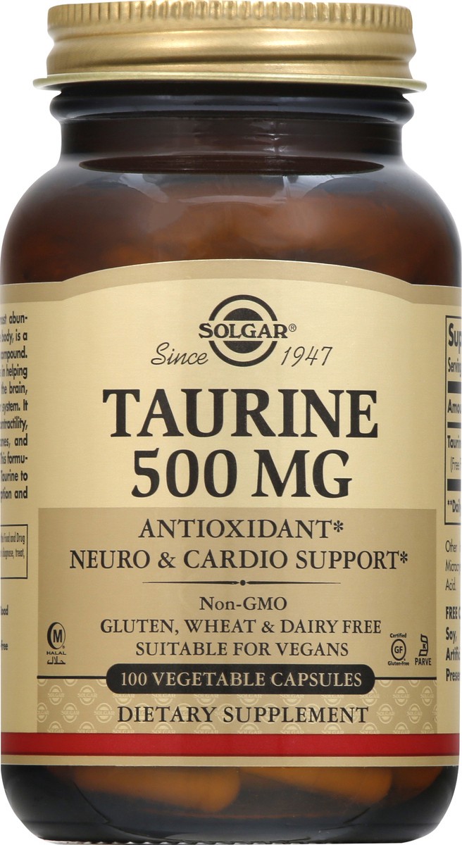 slide 6 of 7, Solgar Taurine, 100 ct; 500 mg