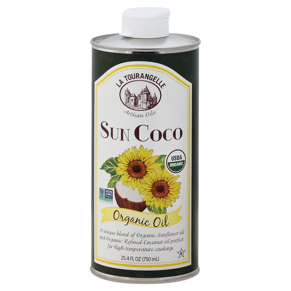 slide 1 of 1, La Tourangelle Organic Sun Coco Oil - 25.4 Fl. Oz., 25.4 fl oz