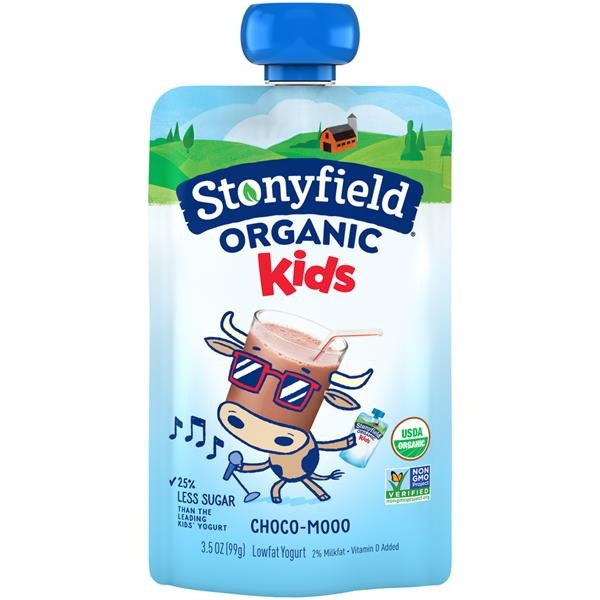 slide 1 of 1, Stonyfield Organic Kids Choco-Mooo Yogurt, 3.5 oz