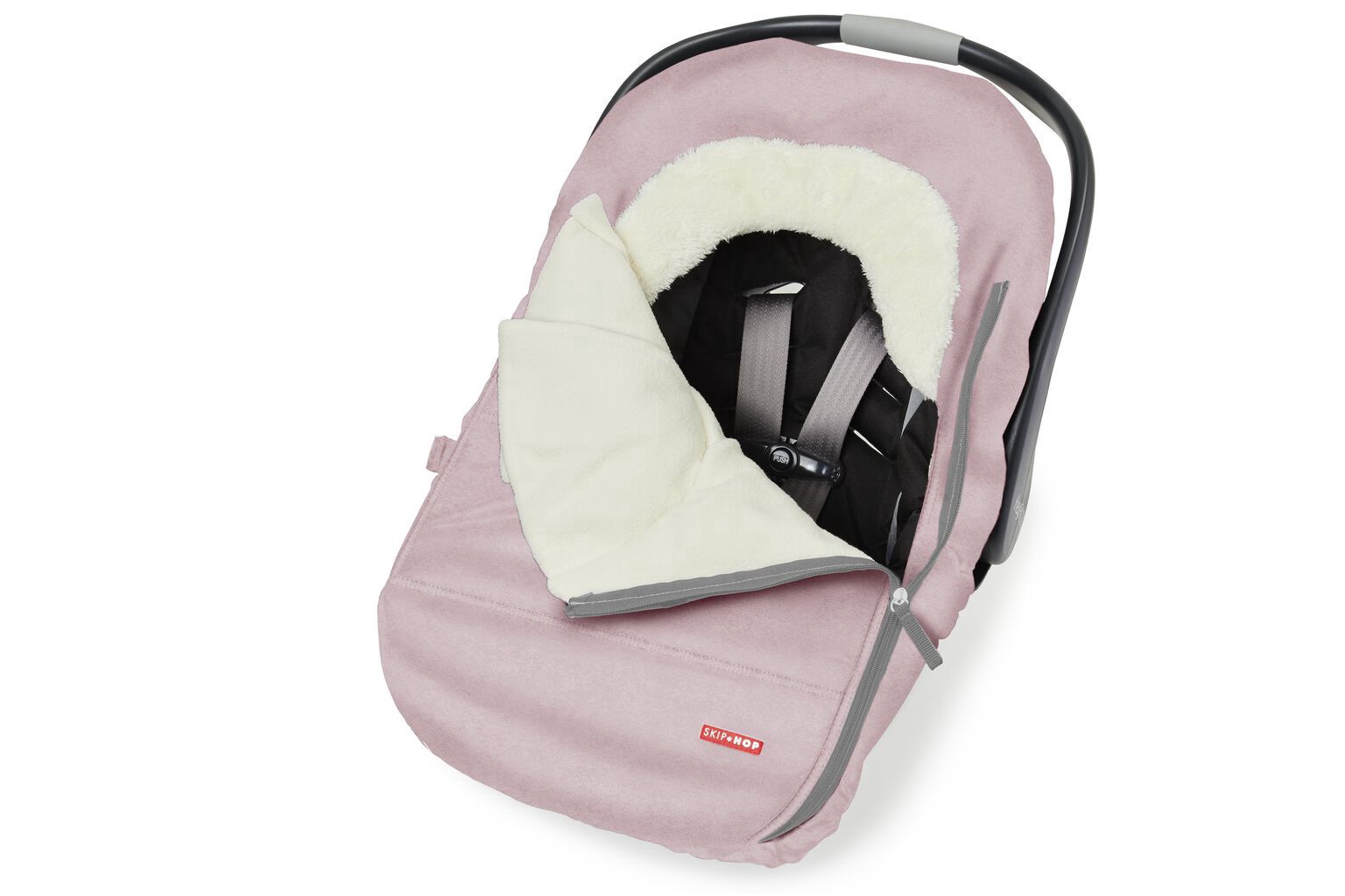 slide 6 of 9, Skiphop Stroll & Go Car Seat Cover - Pink Heather Pink Heather NS, 1 ct