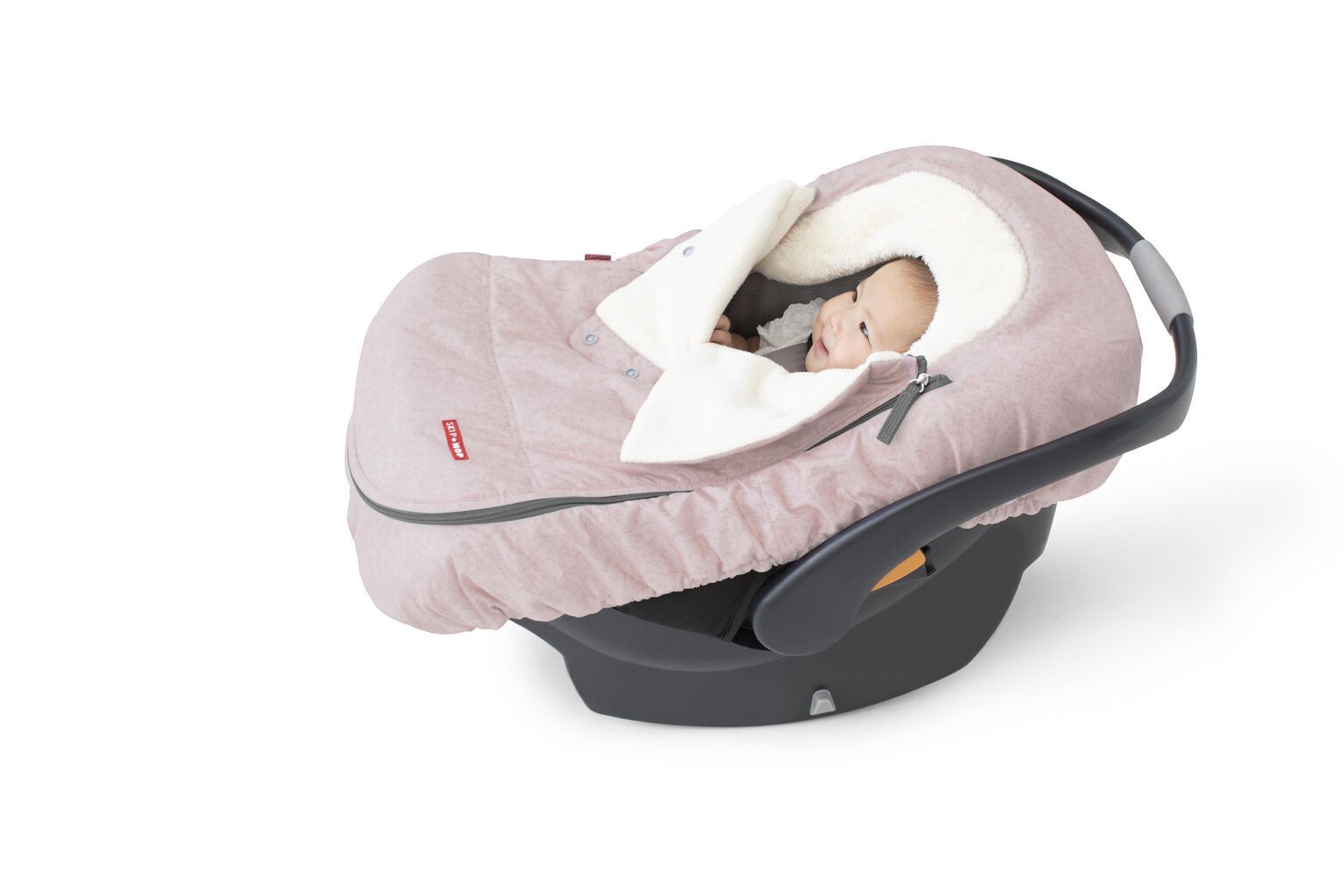 slide 2 of 9, Skiphop Stroll & Go Car Seat Cover - Pink Heather Pink Heather NS, 1 ct