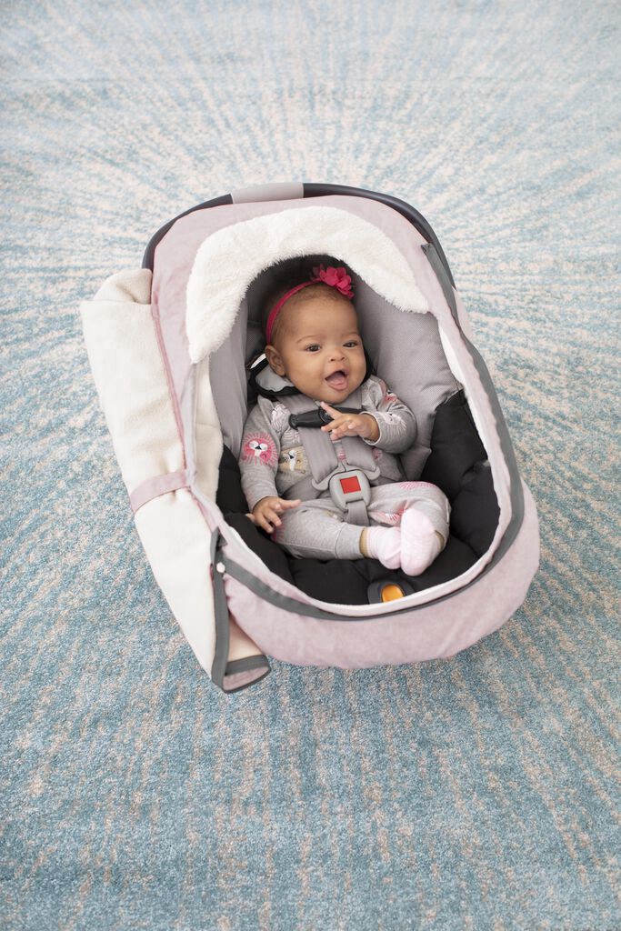 slide 7 of 9, Skiphop Stroll & Go Car Seat Cover - Pink Heather Pink Heather NS, 1 ct