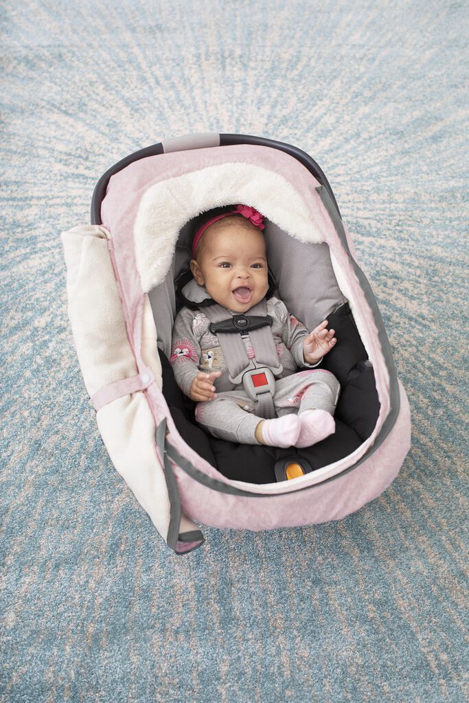 slide 3 of 9, Skiphop Stroll & Go Car Seat Cover - Pink Heather Pink Heather NS, 1 ct