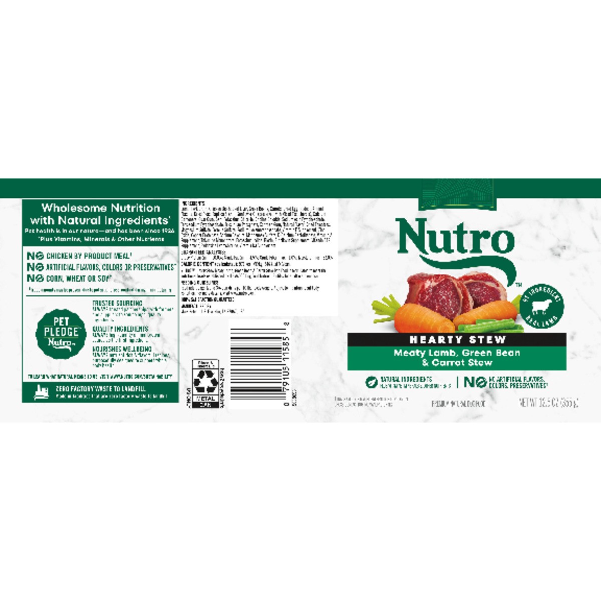 slide 8 of 17, Nutro Hearty Stew Meaty Lamb, Green Bean & Carrot Stew Dog Food 12.5 oz, 12.5 oz