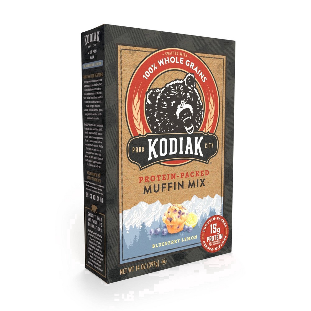 slide 55 of 64, Kodiak Cakes Power Bake Protein Packed Muffin Mix Blueberry Lemon, 14 oz