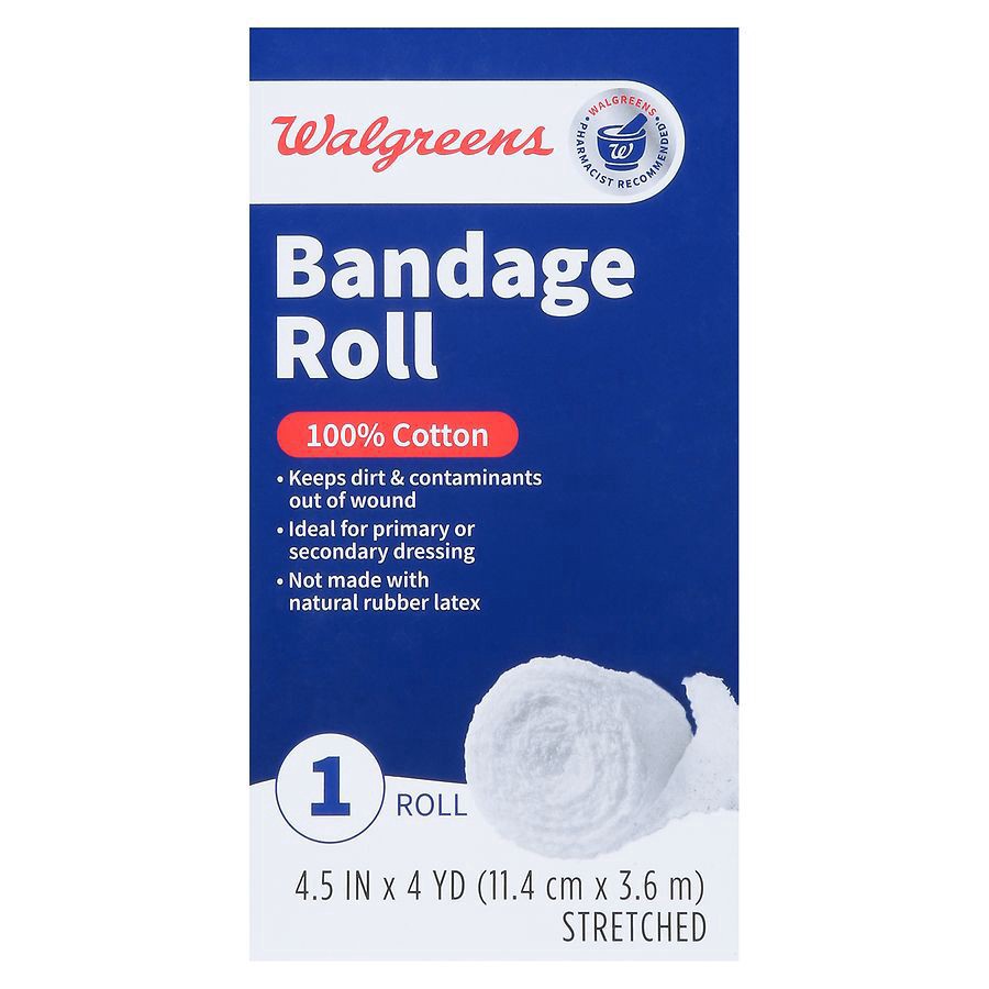slide 3 of 5, Walgreens Bandage Roll, 4.5 in x 4 yd