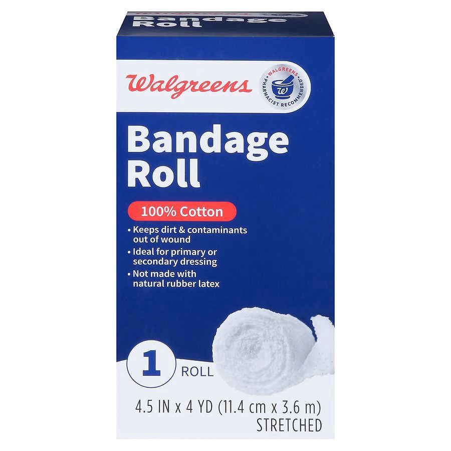 slide 1 of 5, Walgreens Bandage Roll, 4.5 in x 4 yd