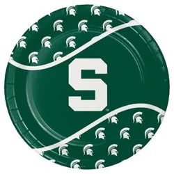 Michigan State Spartans University Paper Plates