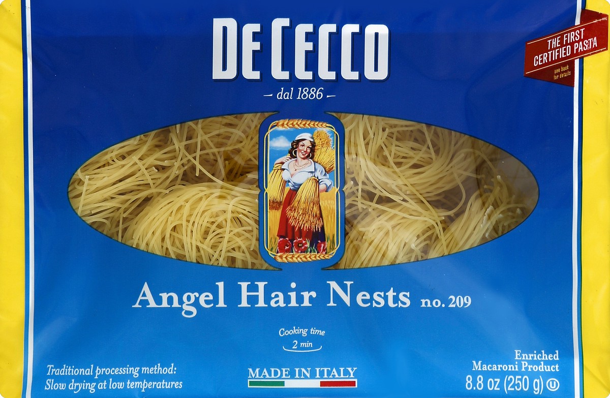 slide 4 of 6, De Cecco No. 209 Angel Hair Nests 8.8 oz, 8.8 oz