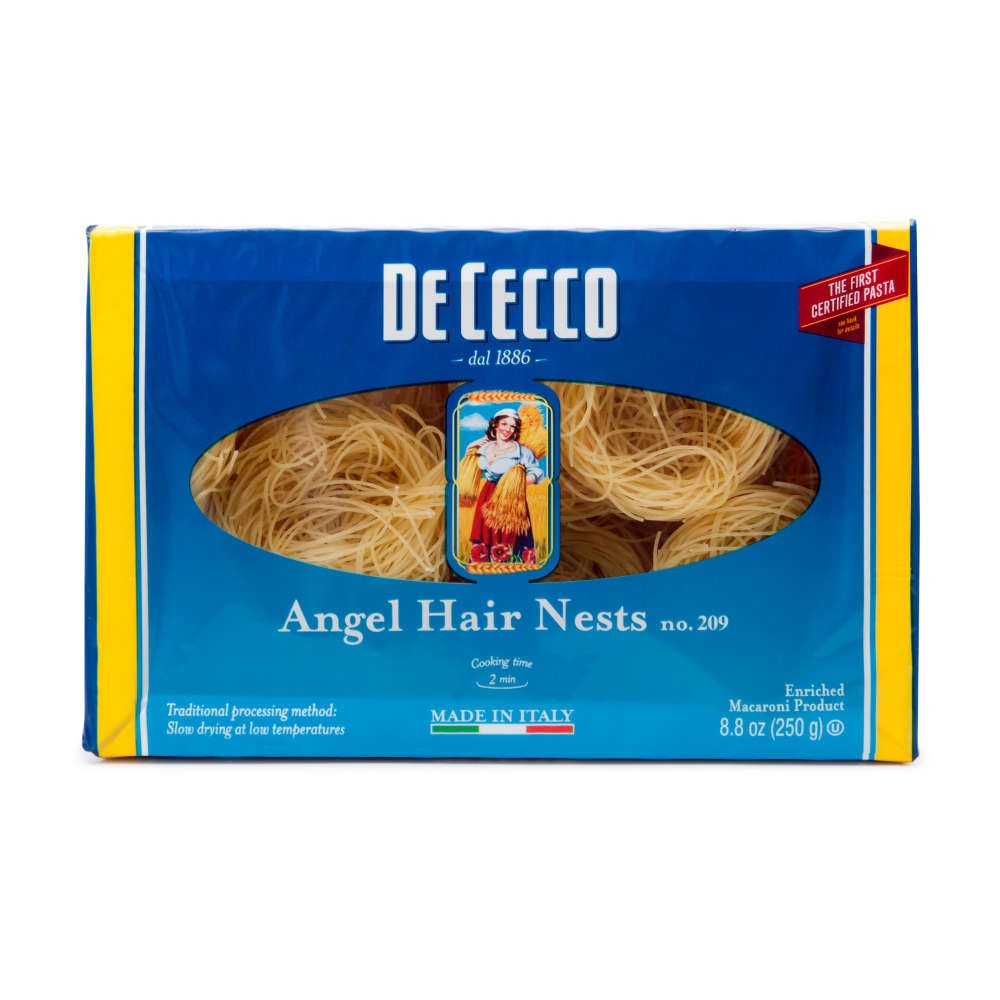 slide 1 of 1, De Cecco Angel Hair Nests, 8.8 oz