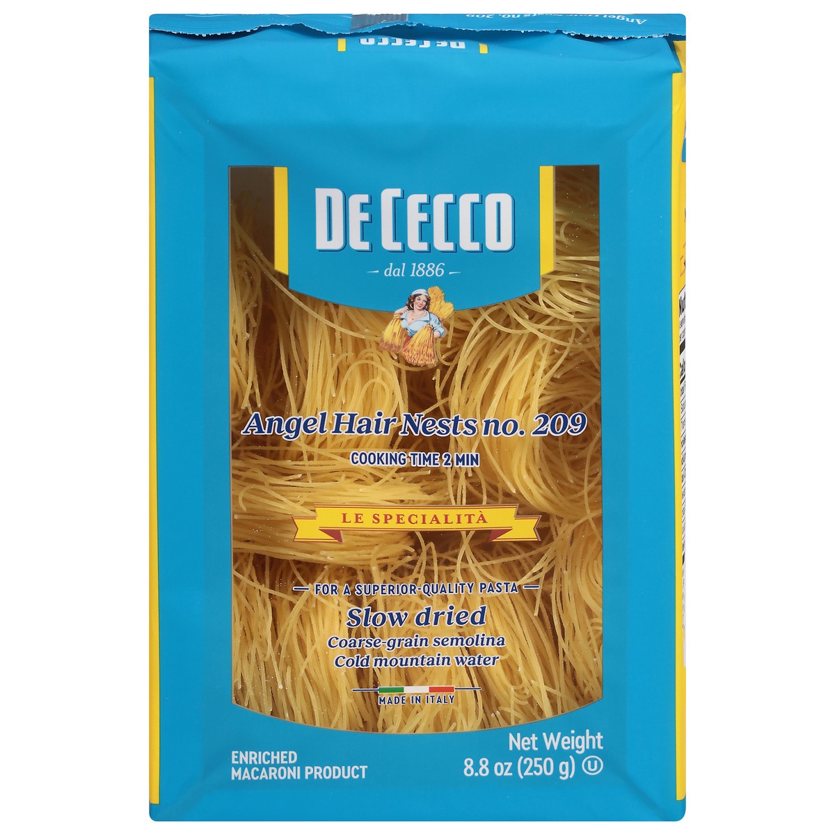 slide 1 of 6, De Cecco No. 209 Angel Hair Nests 8.8 oz, 8.8 oz