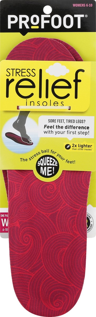 slide 5 of 8, PROFOOT Stress Relief Insole Women's Sizes 6-10, 1 ct