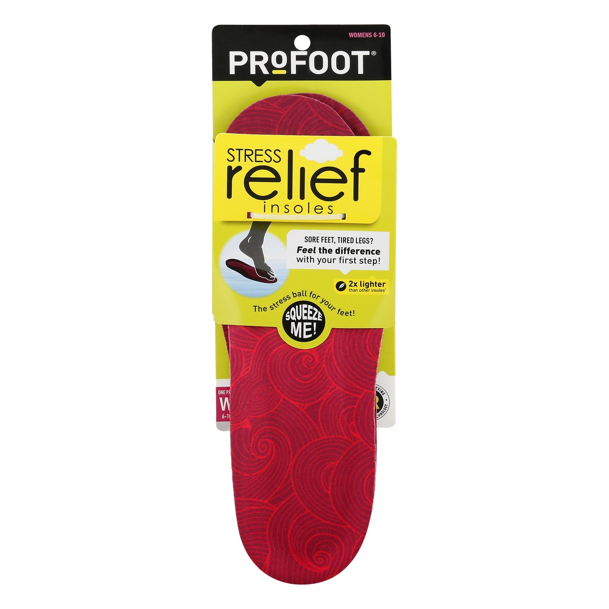 slide 1 of 1, PROFOOT Stress Relief Insole Women's Sizes 6-10, 1 ct