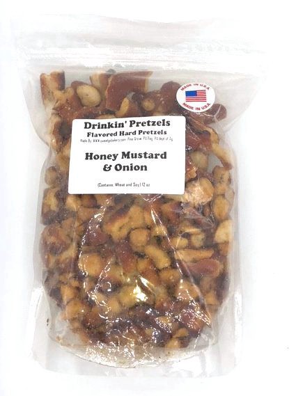 slide 1 of 1, Sweet G Honey Mustard Onion Pretzels, 12 oz
