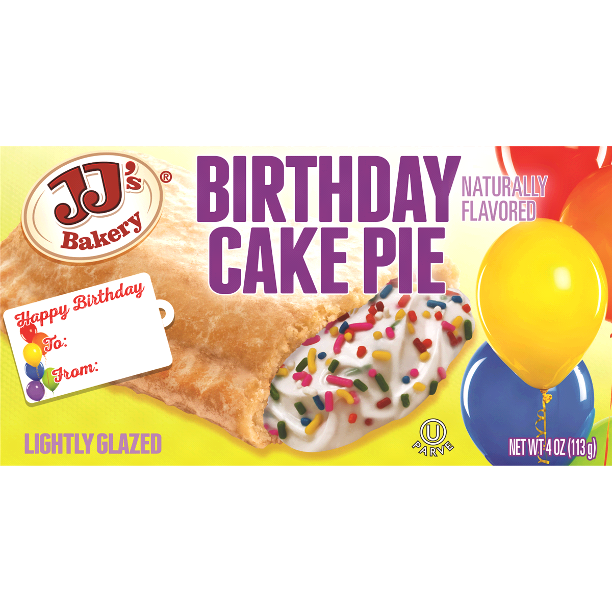 slide 1 of 1, JJ's Bakery Birthday Cake Snack Pie, 4 oz