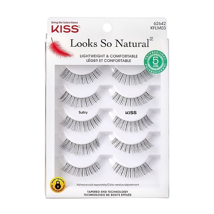 slide 1 of 1, Kiss Multipack So Natural Lashes Kflm03, 5 pair